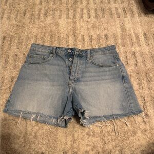 Forever 21 Light Blue Frayed Jean Shorts